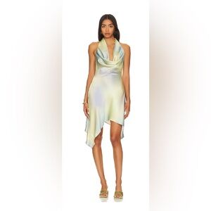 WeWoreWhat Cowl Mini Dress in Watercolor NWT Size 2